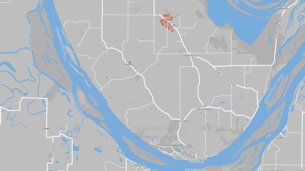 Bike Grade map of Golden Eagle, IL