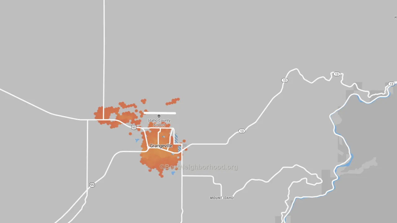 Bike Grade map of Golden, ID