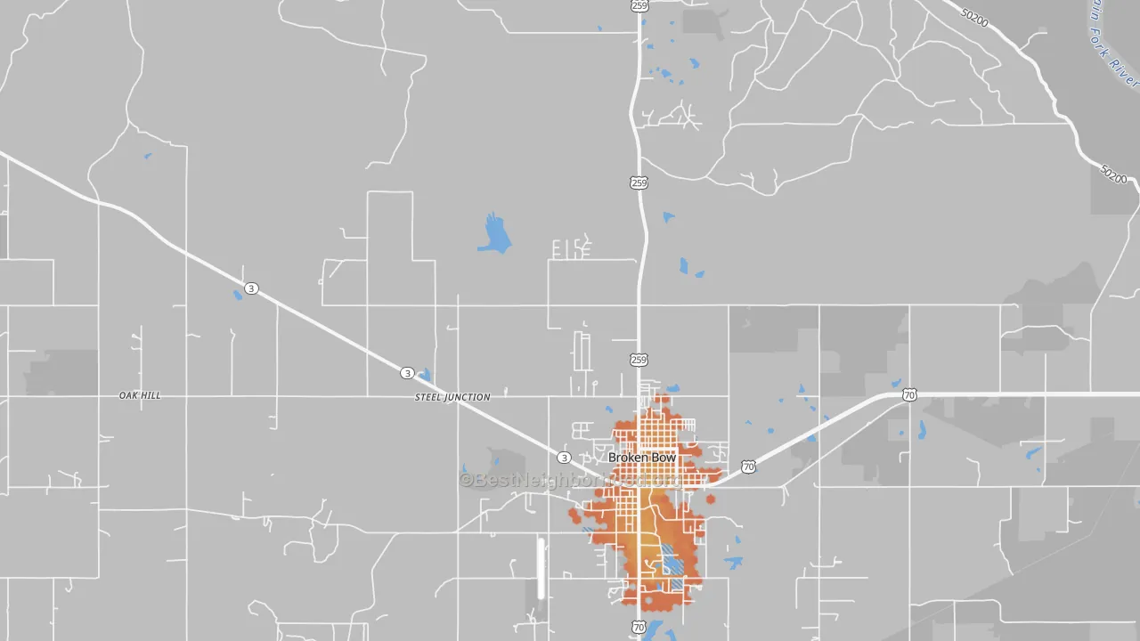 Bike Grade map of Golden, OK