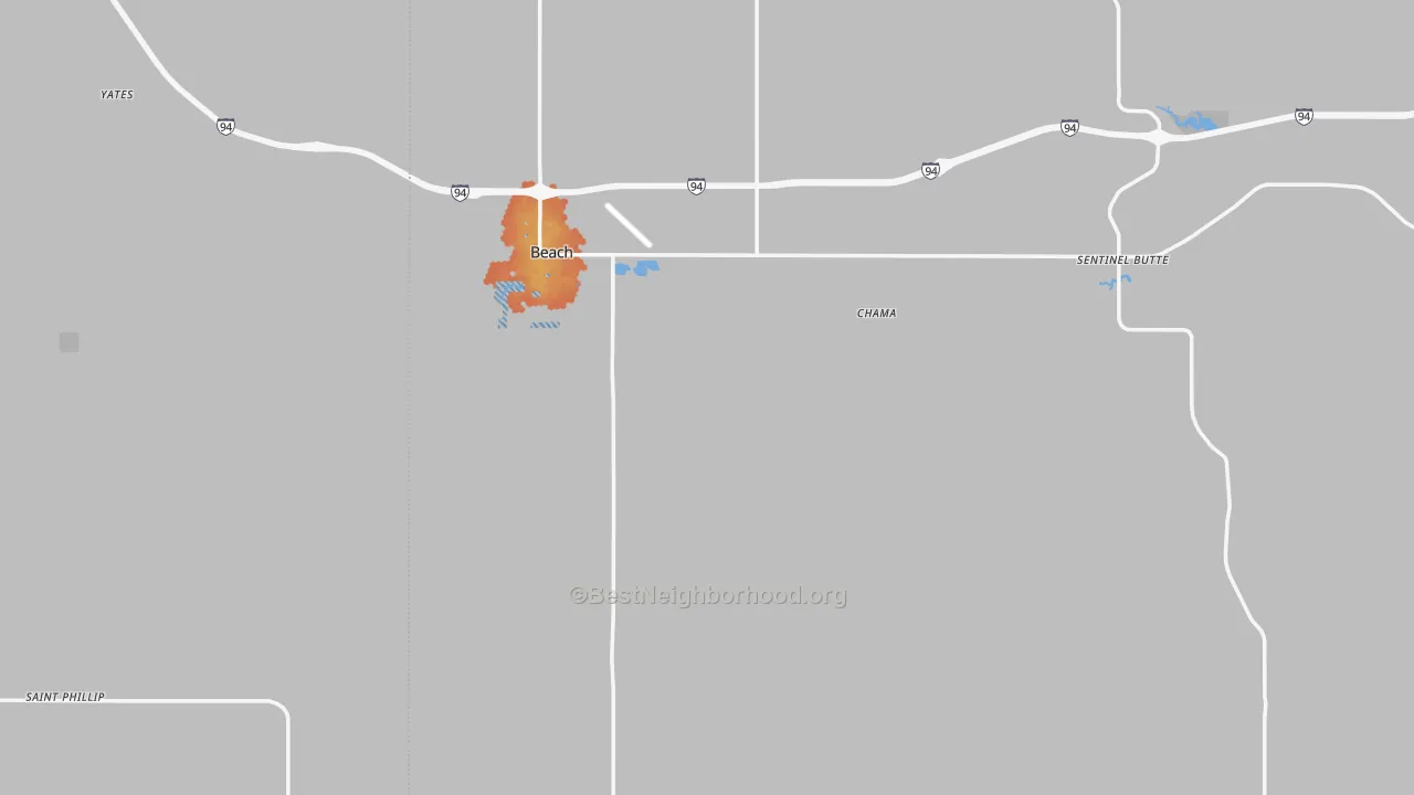 Bike Grade map of Golden Valley County, ND