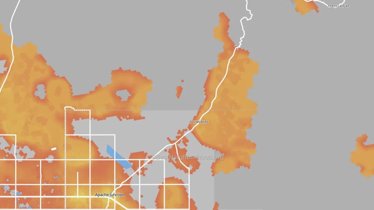 Bike Grade map of Goldfield, AZ