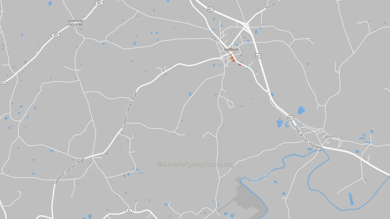 Bike Grade map of Goldston, NC