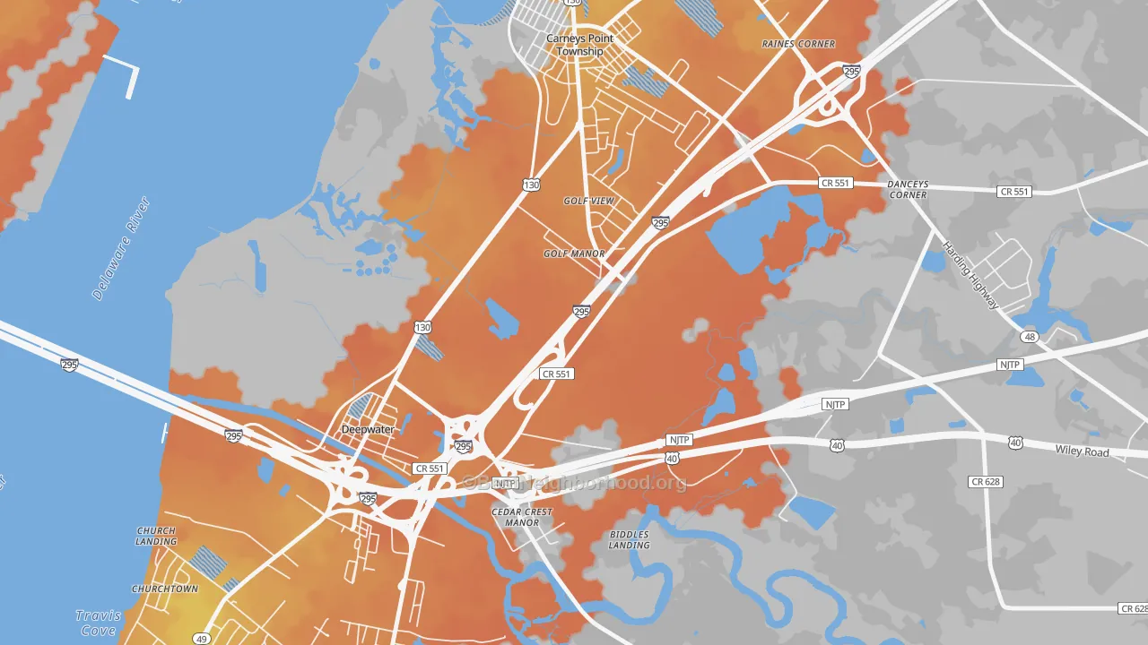 Bike Grade map of Golf Manor, NJ