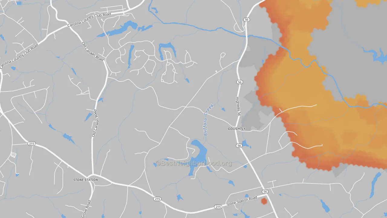 Bike Grade map of Golightly, SC