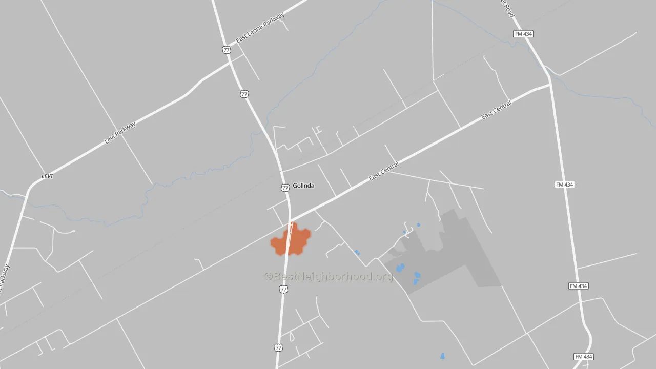 Bike Grade map of Golinda, TX