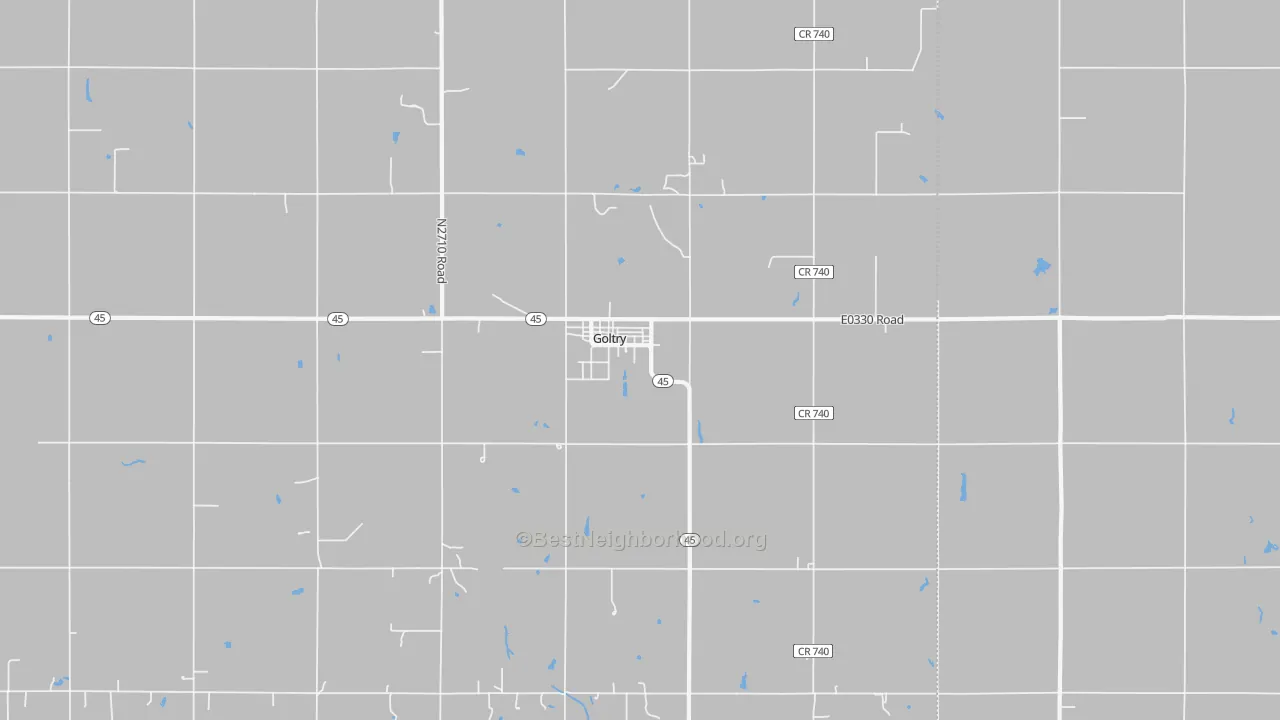 Bike Grade map of Goltry, OK