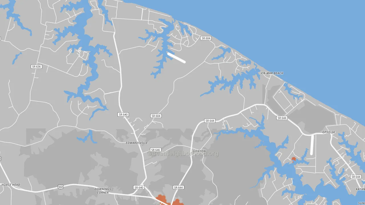 Bike Grade map of Gonyon, VA
