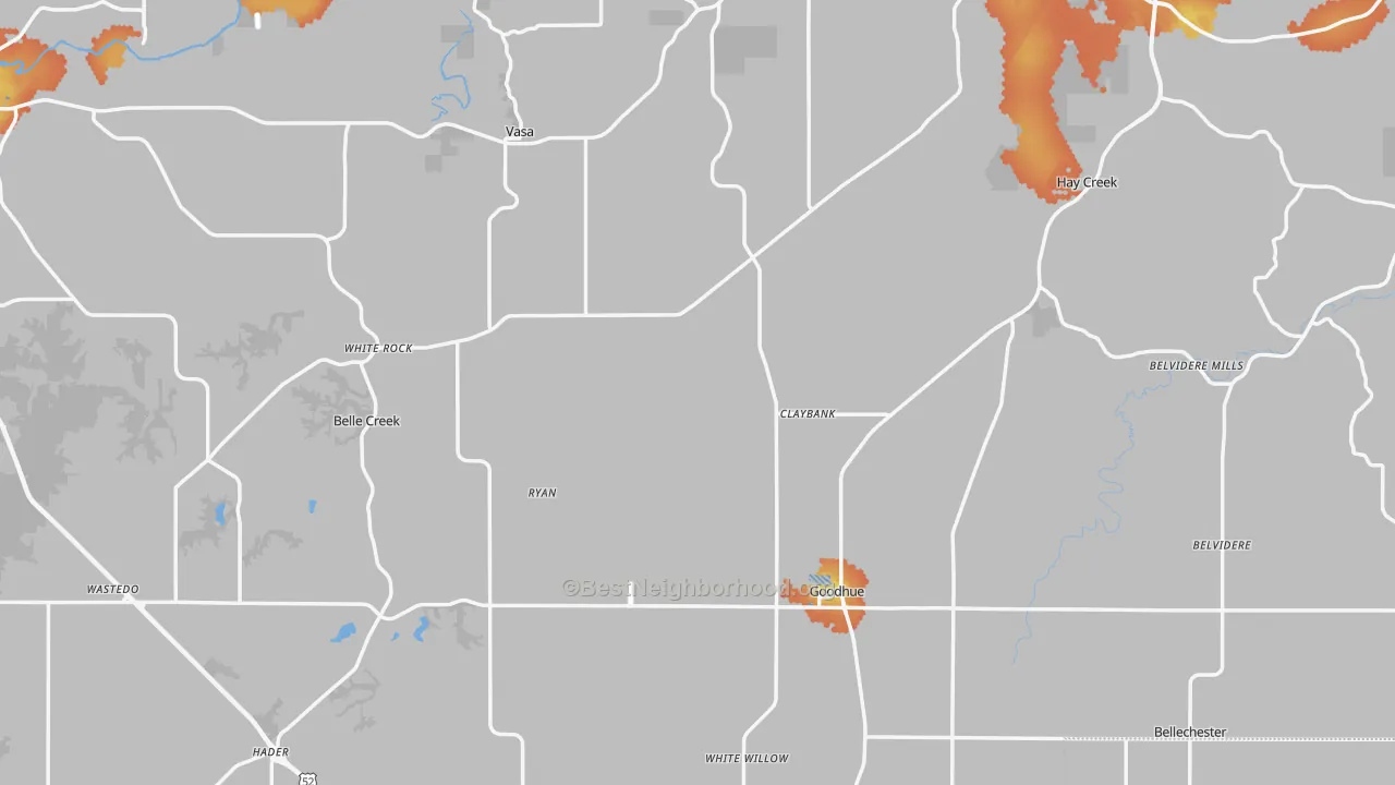Bike Grade map of Goodhue County, MN