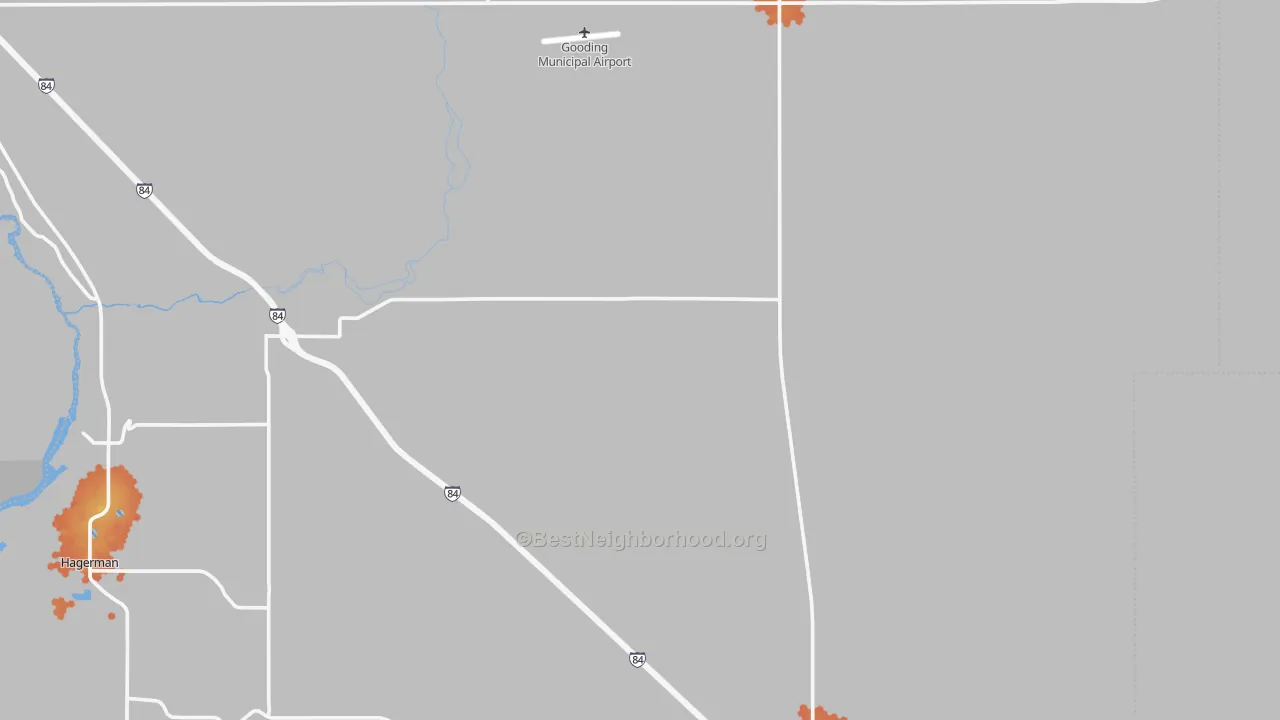 Bike Grade map of Gooding County, ID
