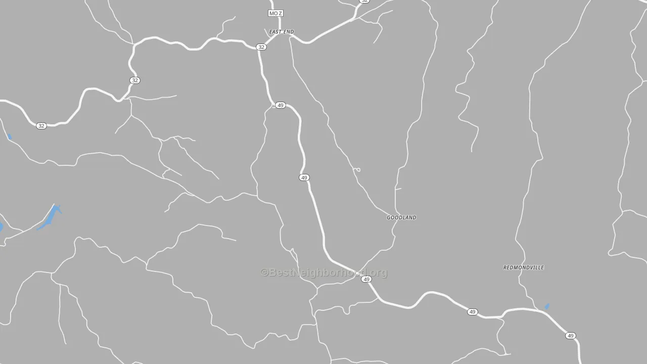 Bike Grade map of Goodland, MO