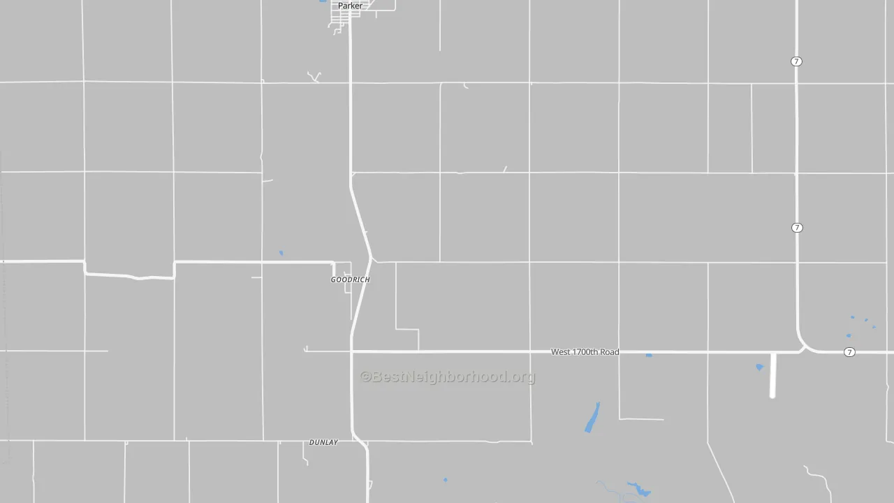 Bike Grade map of Goodrich, KS