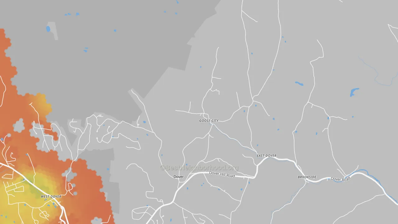 Bike Grade map of Goose City, VT
