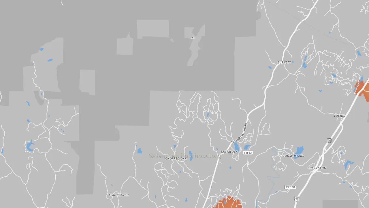 Bike Grade map of Goose Island, GA