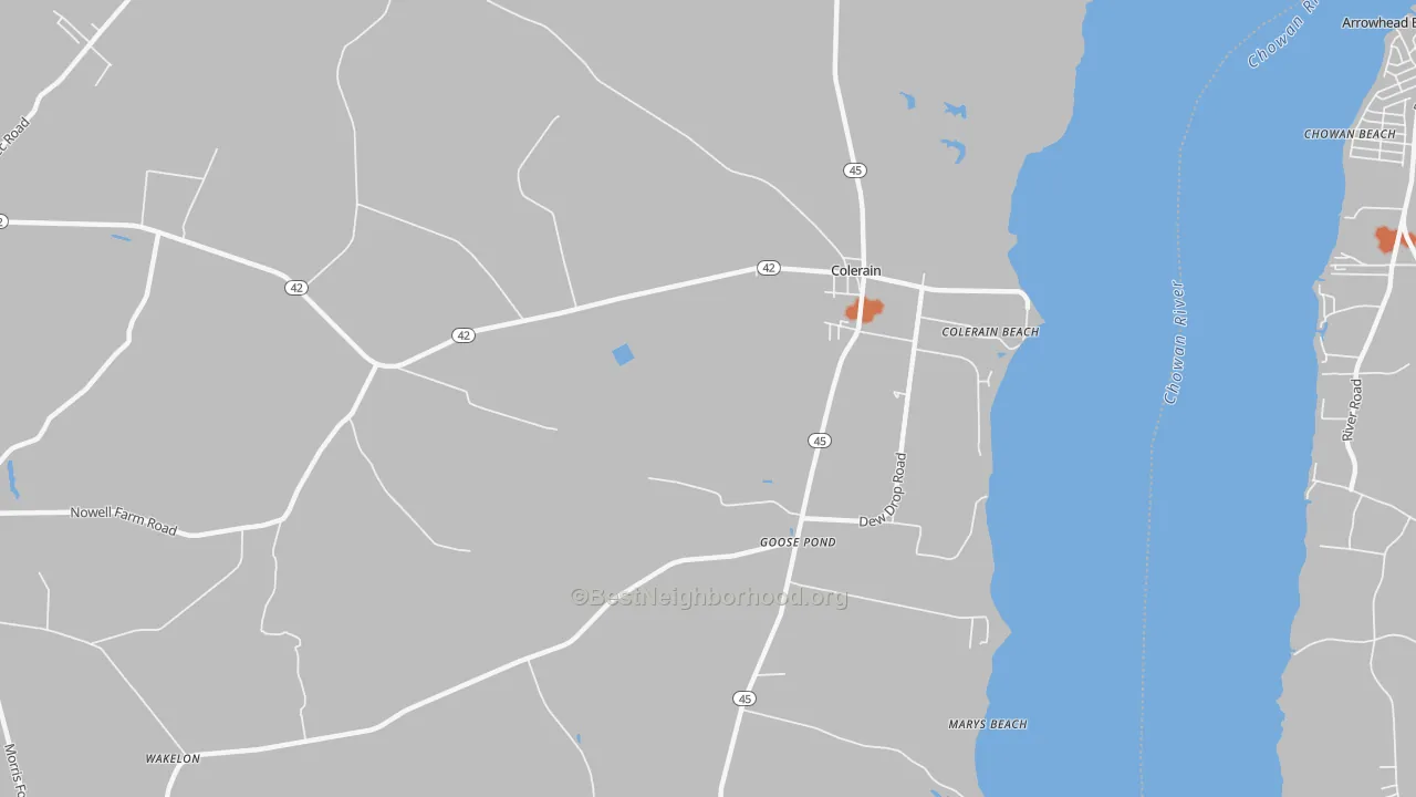 Bike Grade map of Goose Pond, NC