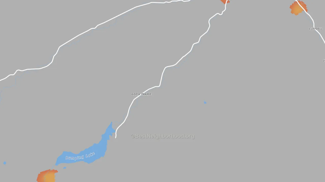 Bike Grade map of Goose Prairie, WA