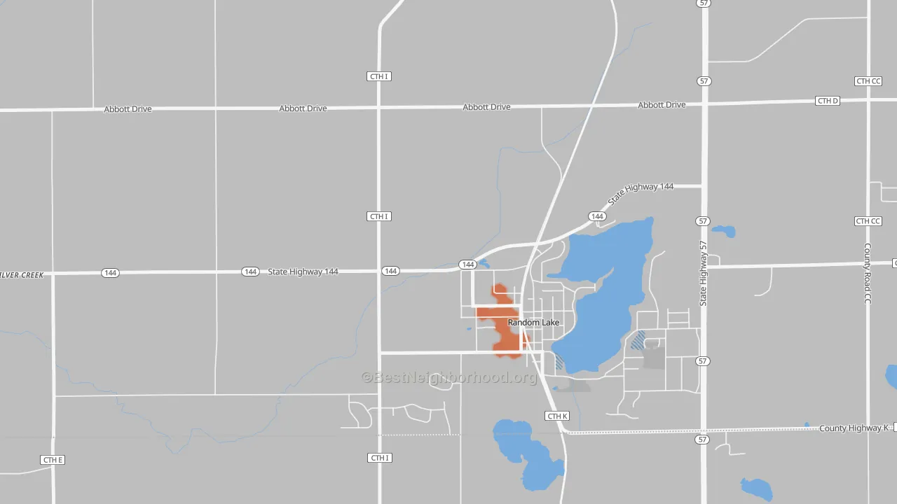 Bike Grade map of Gooseville, WI