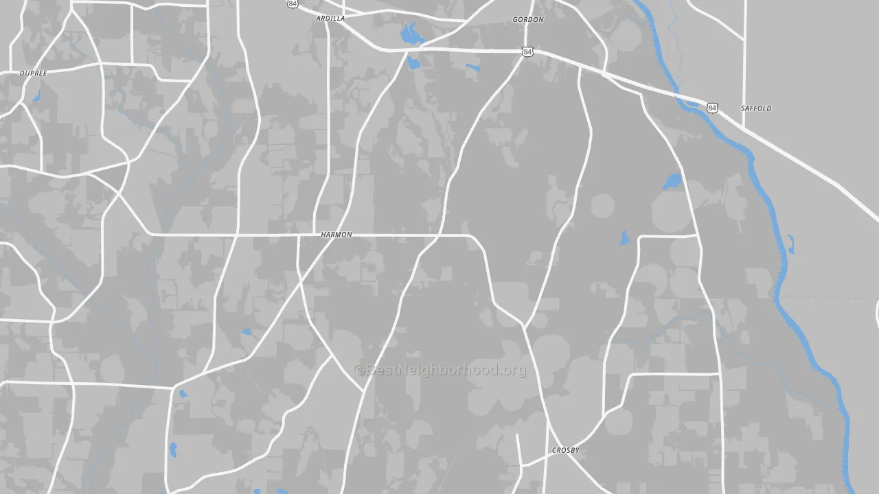 Bike Grade map of Gordon, AL