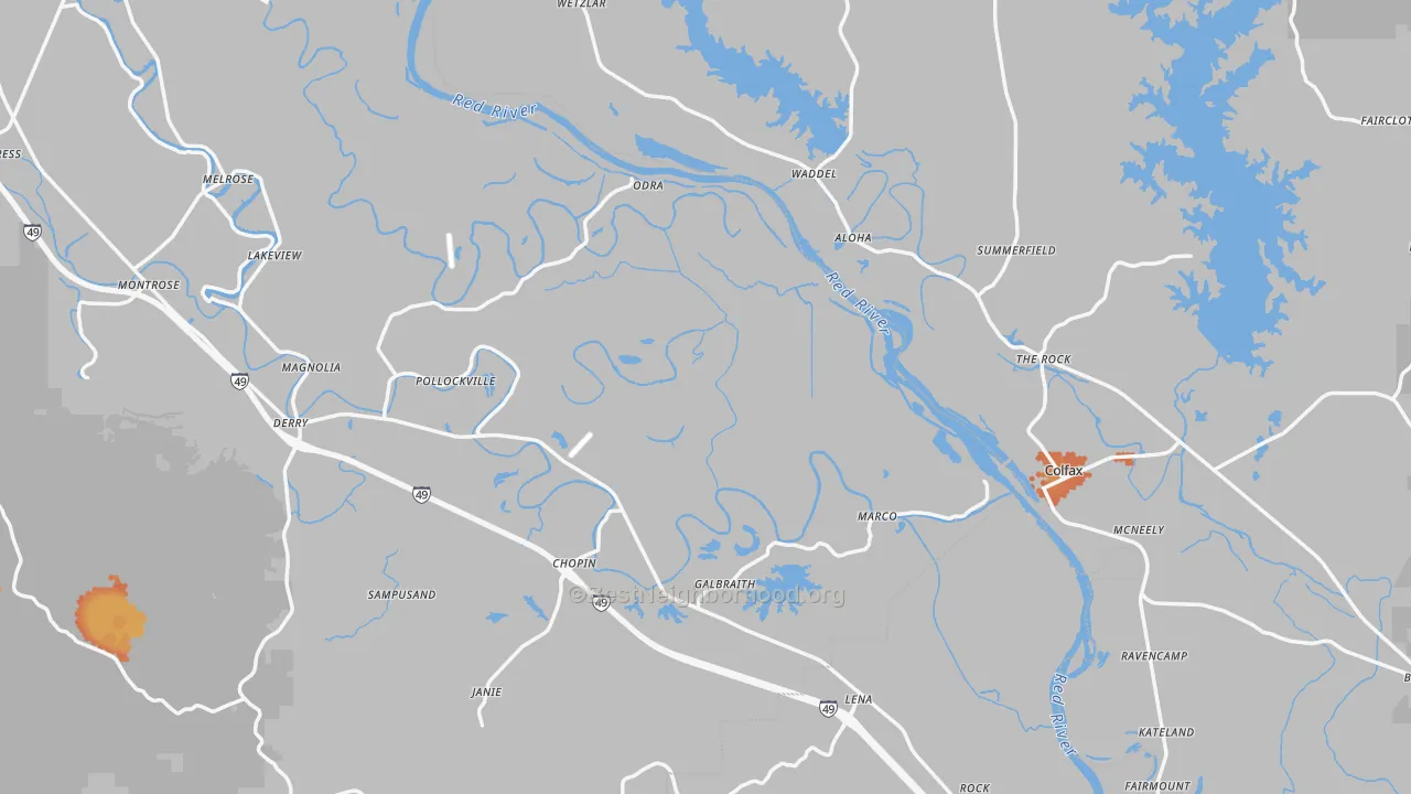 Bike Grade map of Gorum, LA