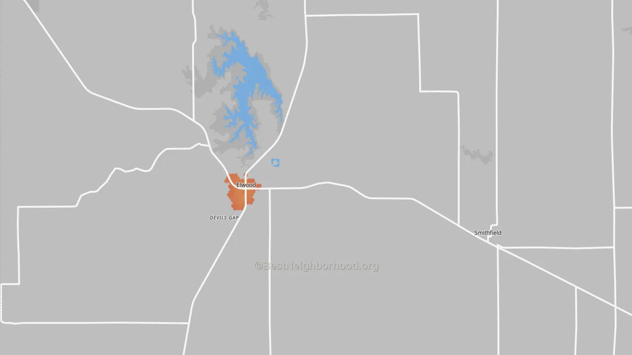 Bike Grade map of Gosper County, NE