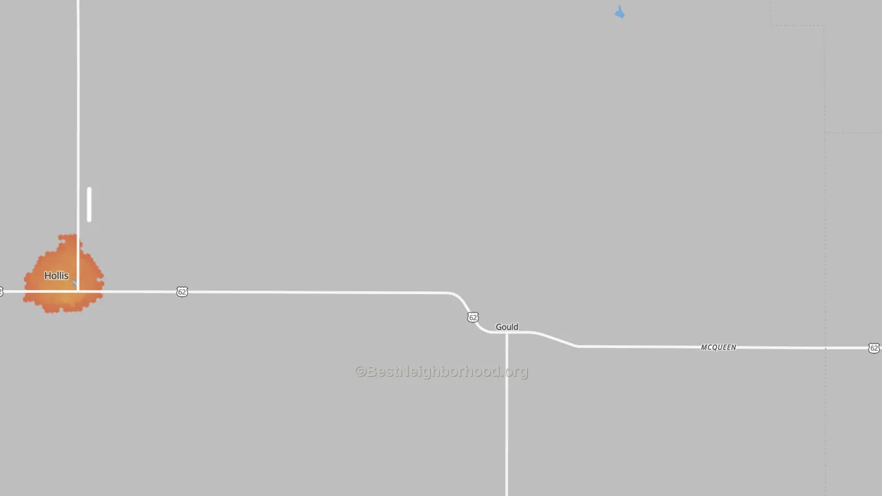 Bike Grade map of Gould, OK