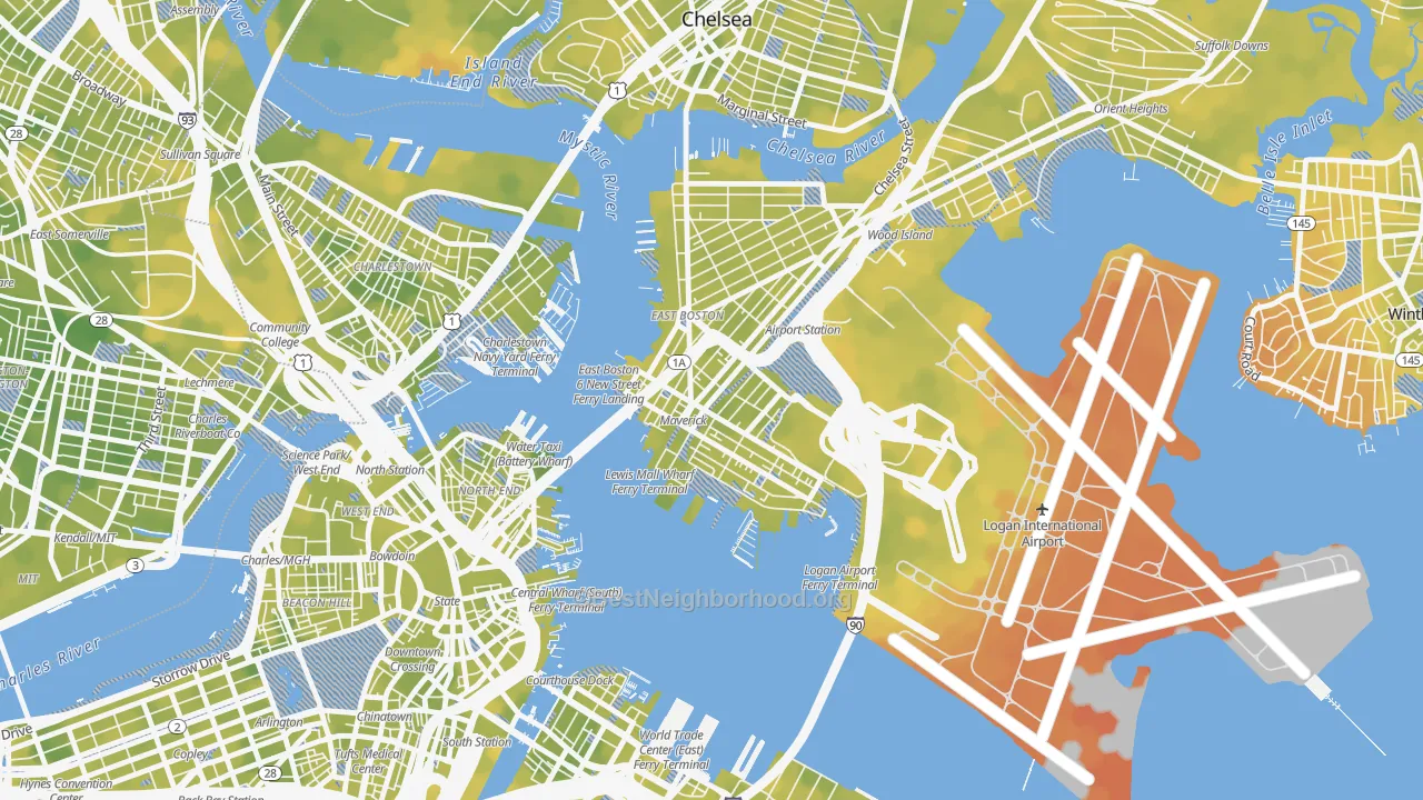 Bike Grade map of Gove Street, Boston, MA