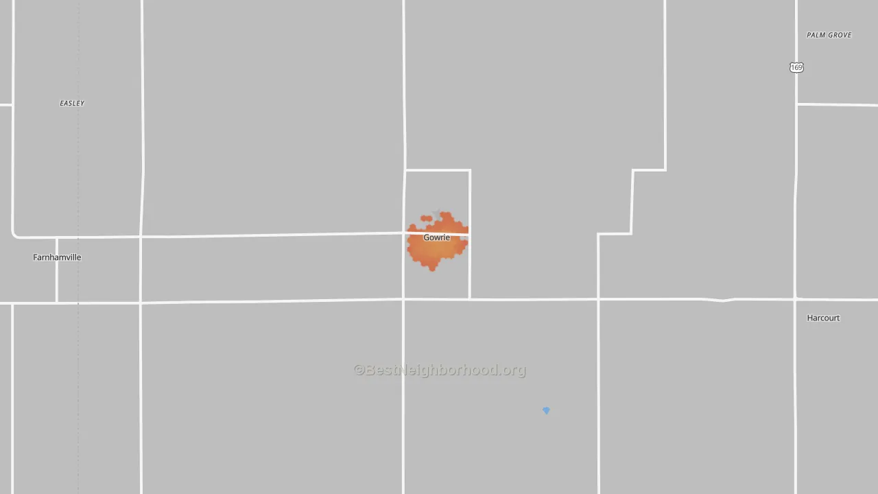 Bike Grade map of Gowrie, IA