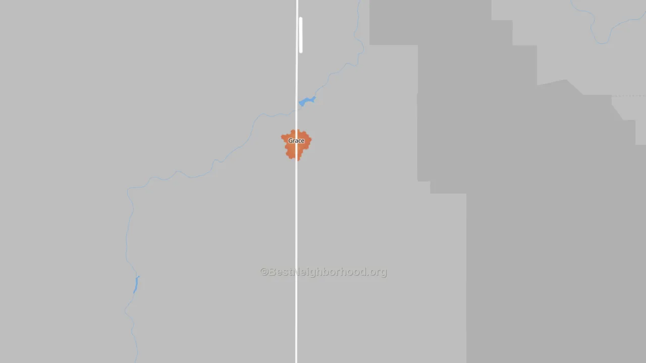 Bike Grade map of Grace, ID