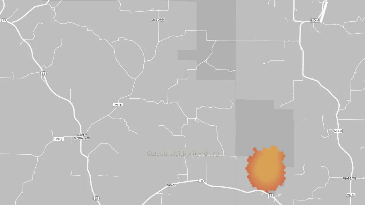 Bike Grade map of Graff, MO