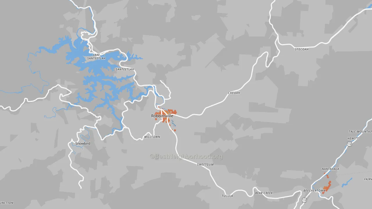 Bike Grade map of Graham County, NC