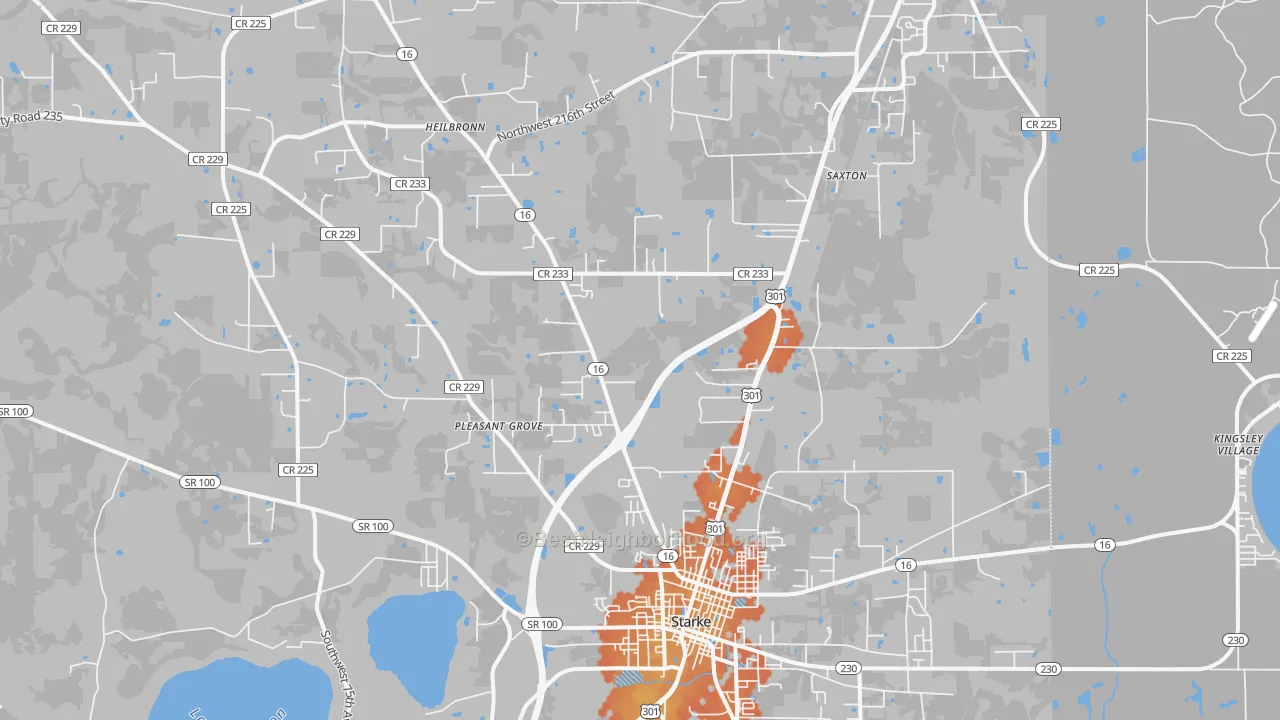 Bike Grade map of Graham, FL