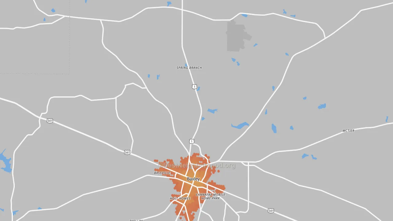 Bike Grade map of Graham, GA