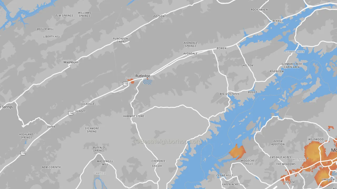 Bike Grade map of Grainger County, TN