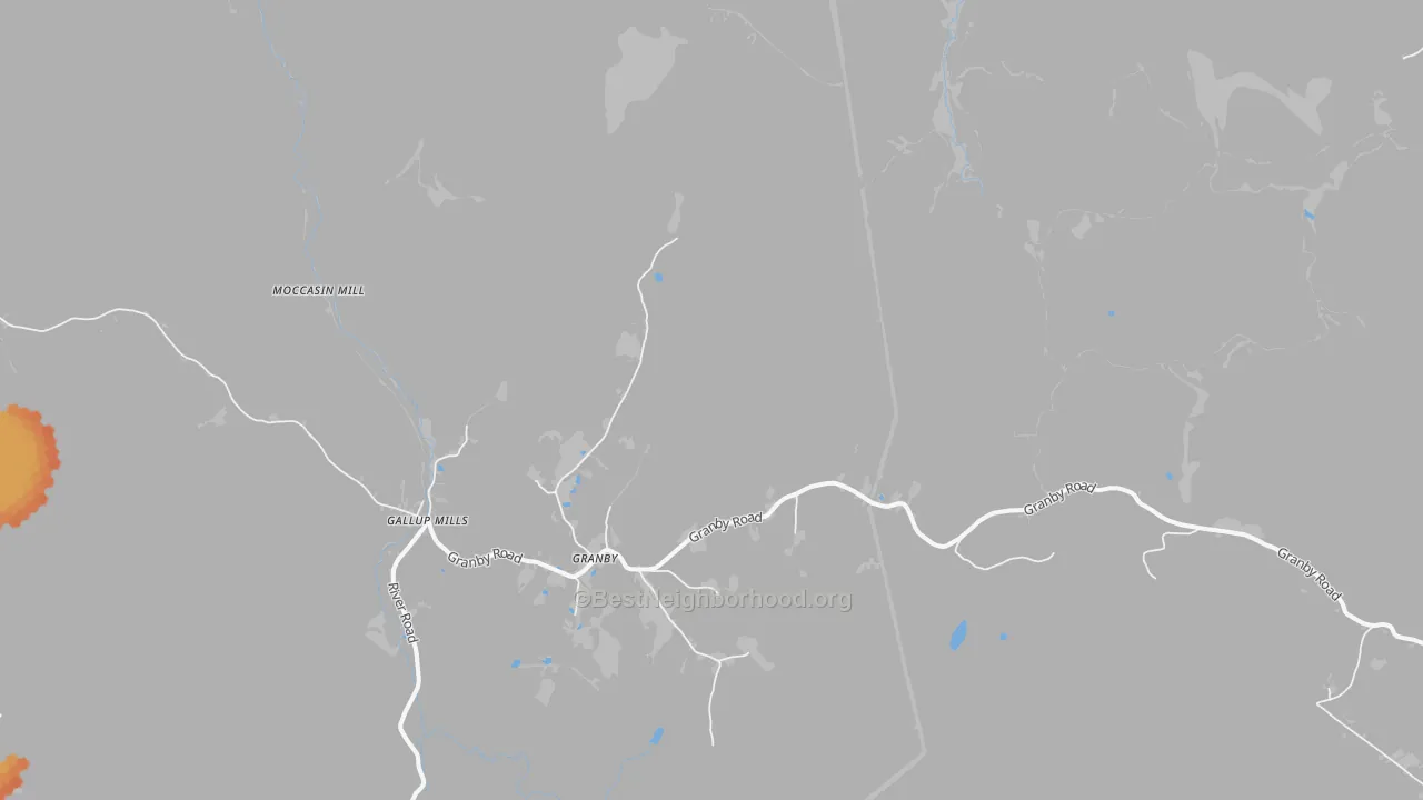 Bike Grade map of Granby, VT