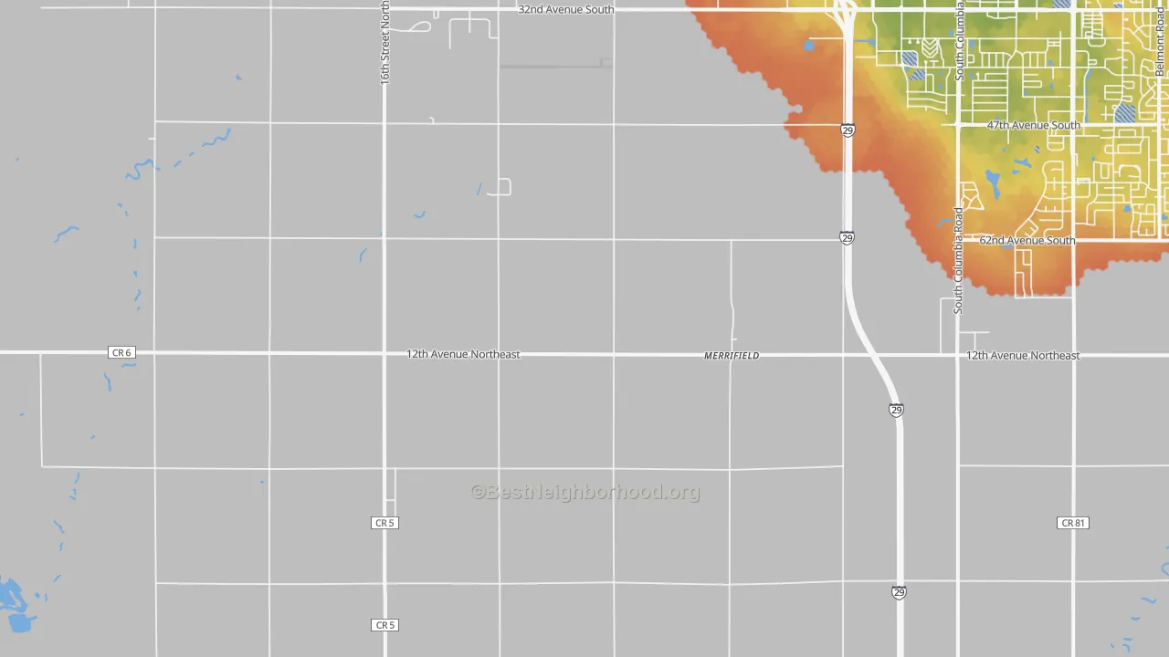Bike Grade map of Grand Forks Air Force Base, ND