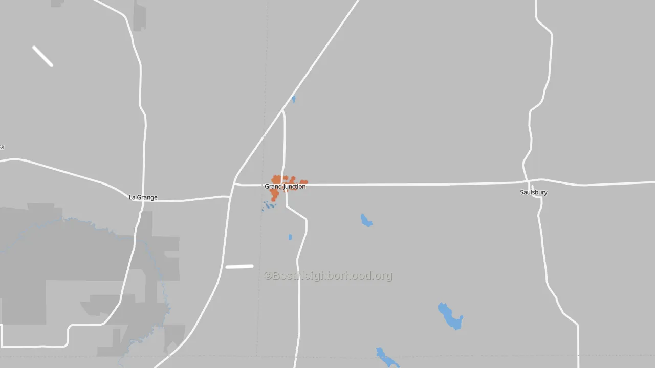 Bike Grade map of Grand Junction, TN