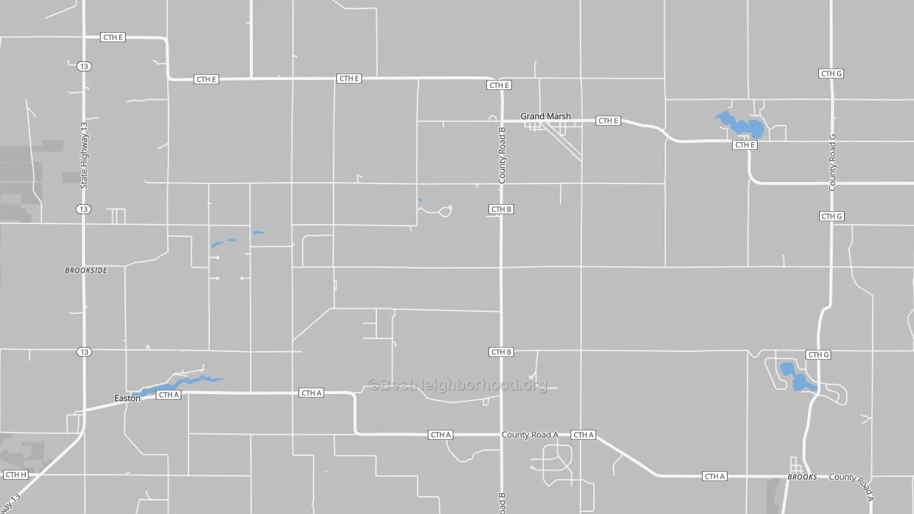Bike Grade map of Grand Marsh, WI