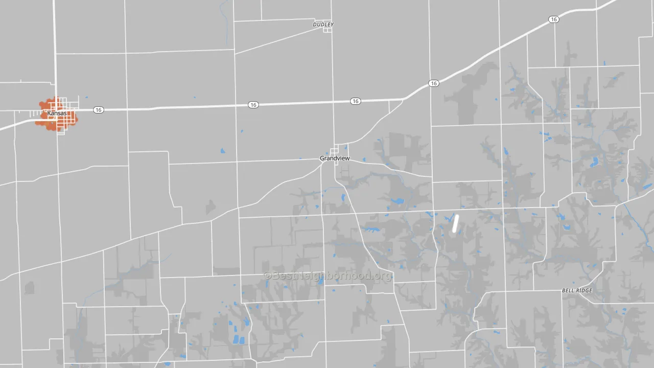 Bike Grade map of Grandview, IL