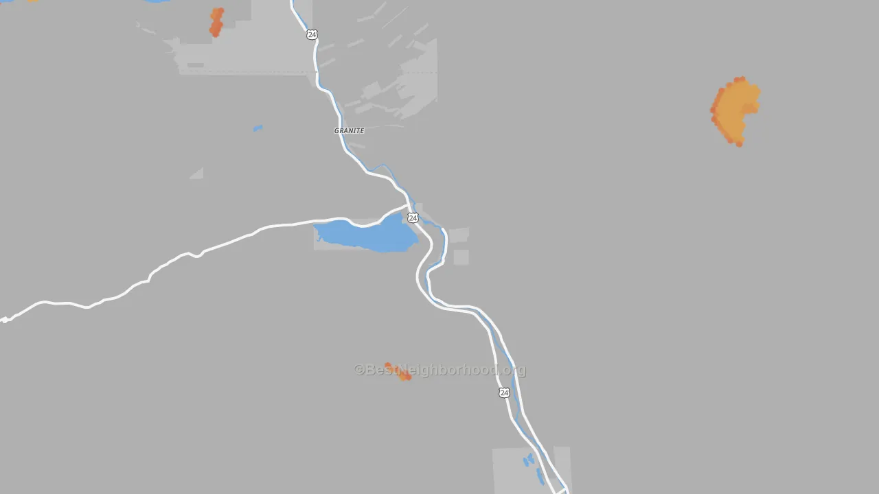 Bike Grade map of Granite, CO