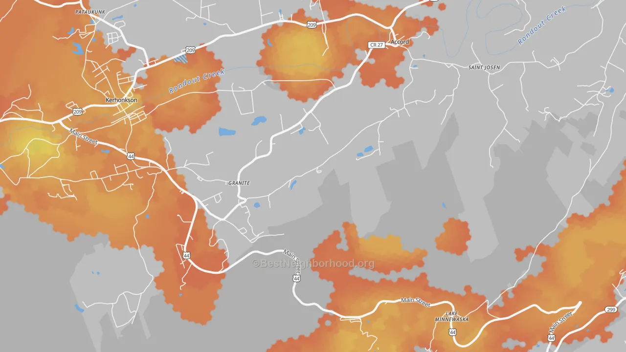 Bike Grade map of Granite, NY