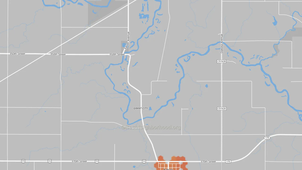 Bike Grade map of Grant City, IA