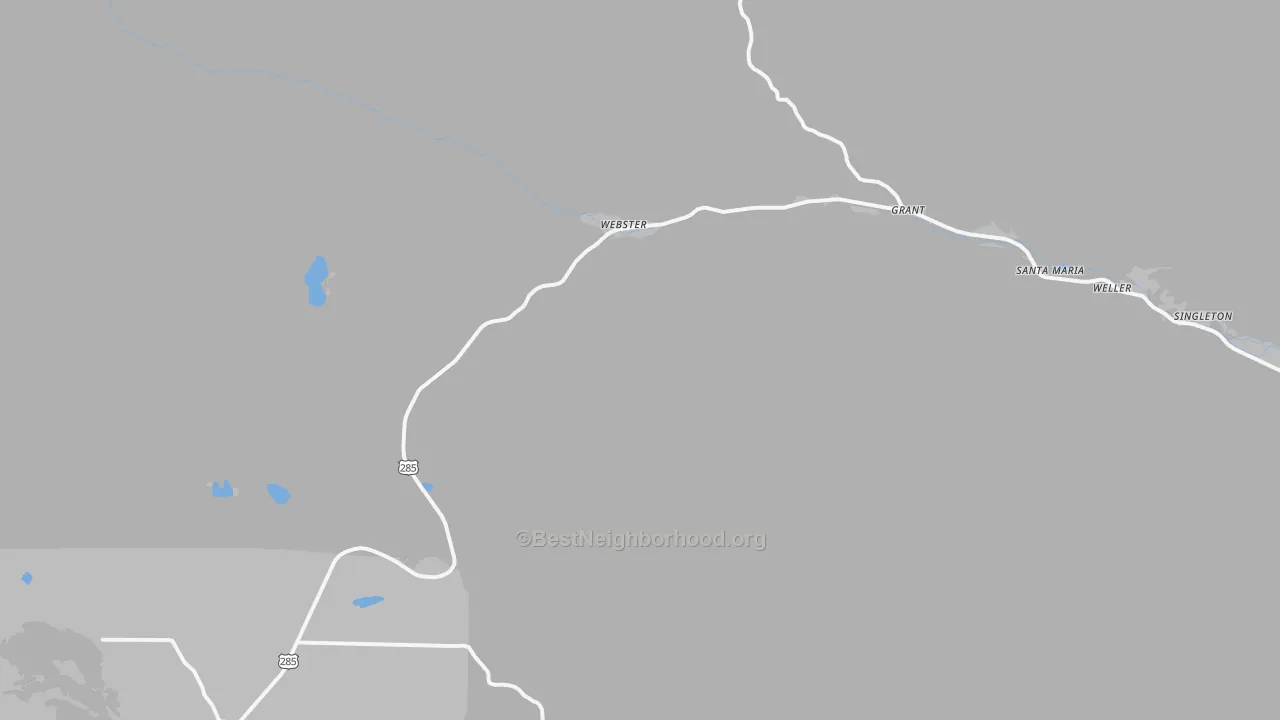 Bike Grade map of Grant, CO