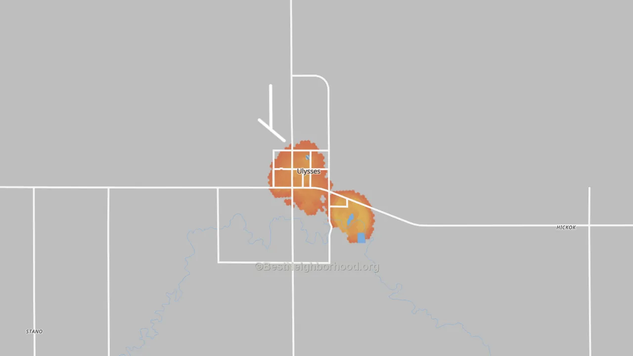 Bike Grade map of Grant County, KS