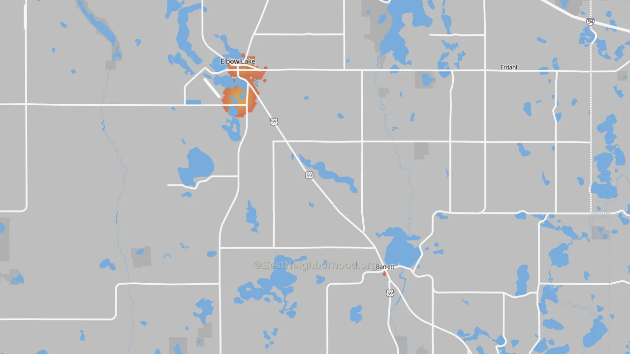 Bike Grade map of Grant County, MN