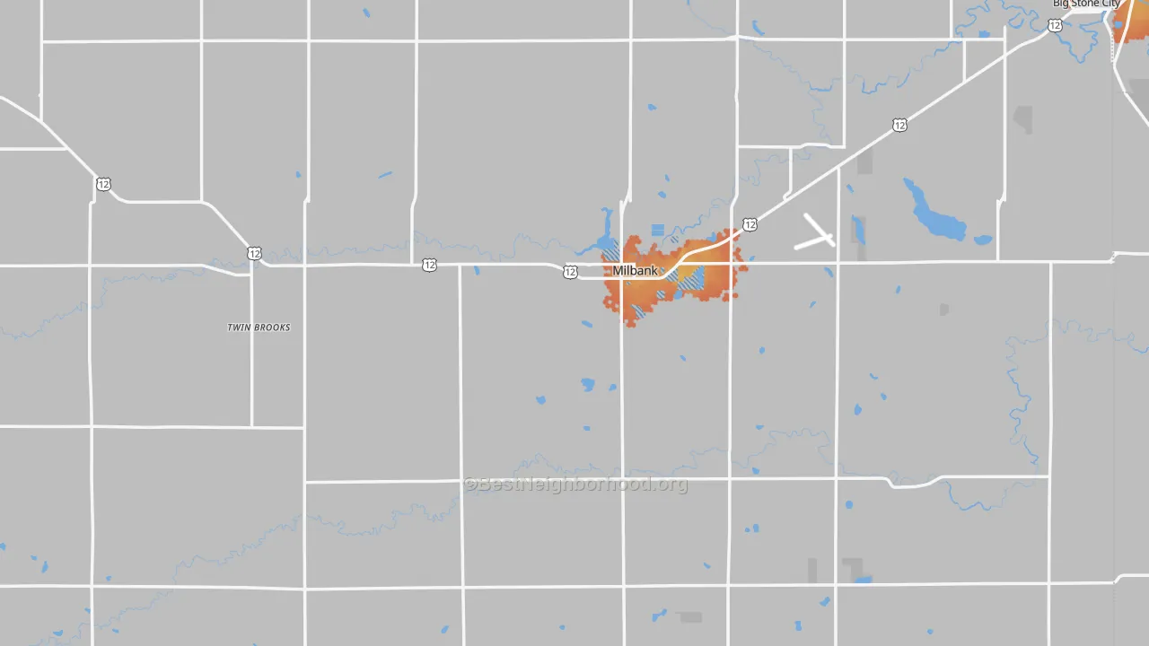 Bike Grade map of Grant County, SD