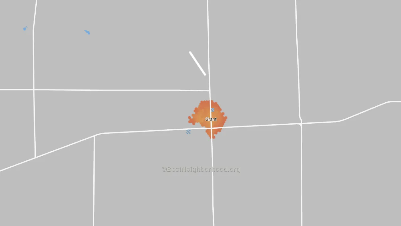 Bike Grade map of Grant, NE