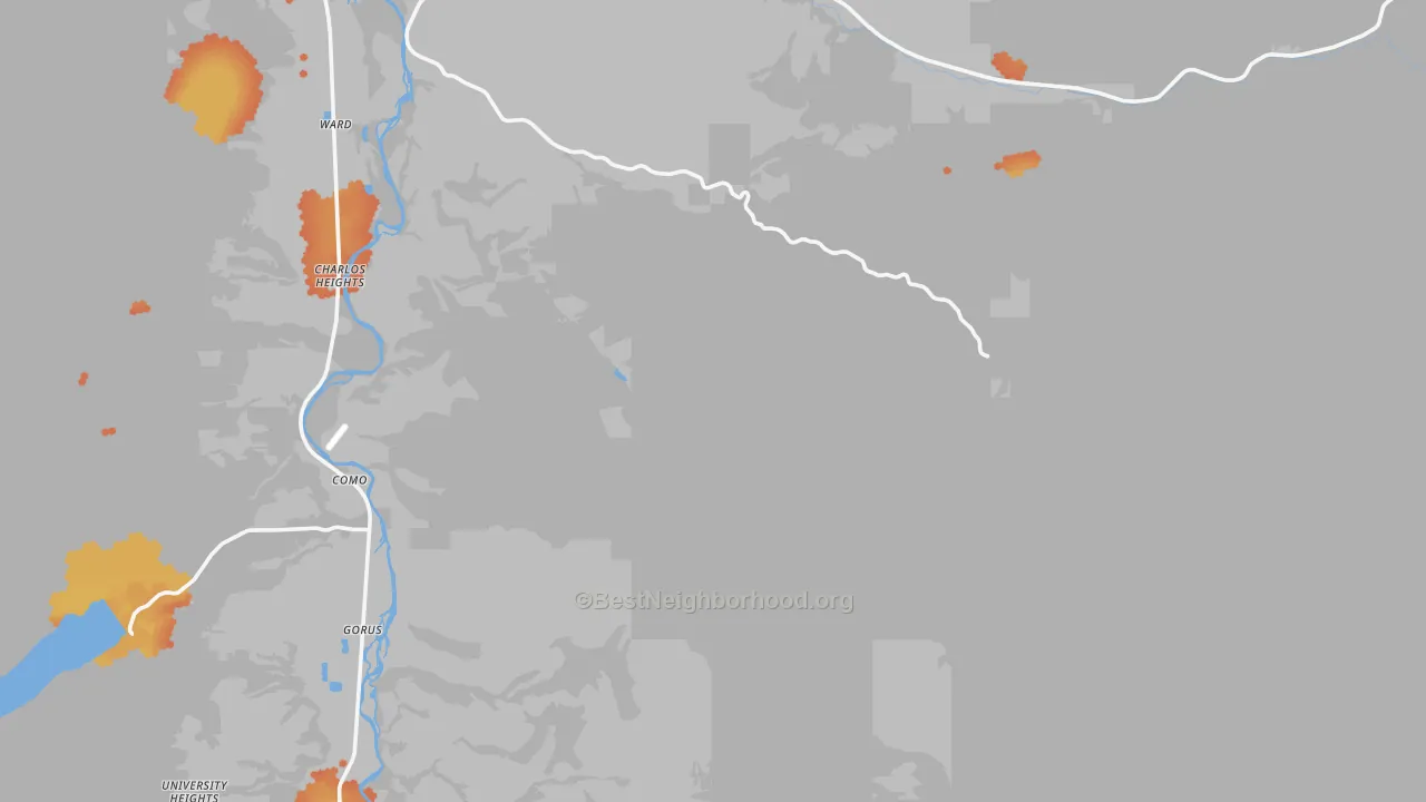 Bike Grade map of Grantsdale, MT