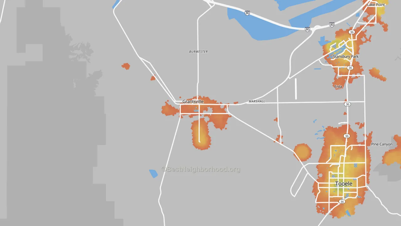 Bike Grade map of Grantsville, UT