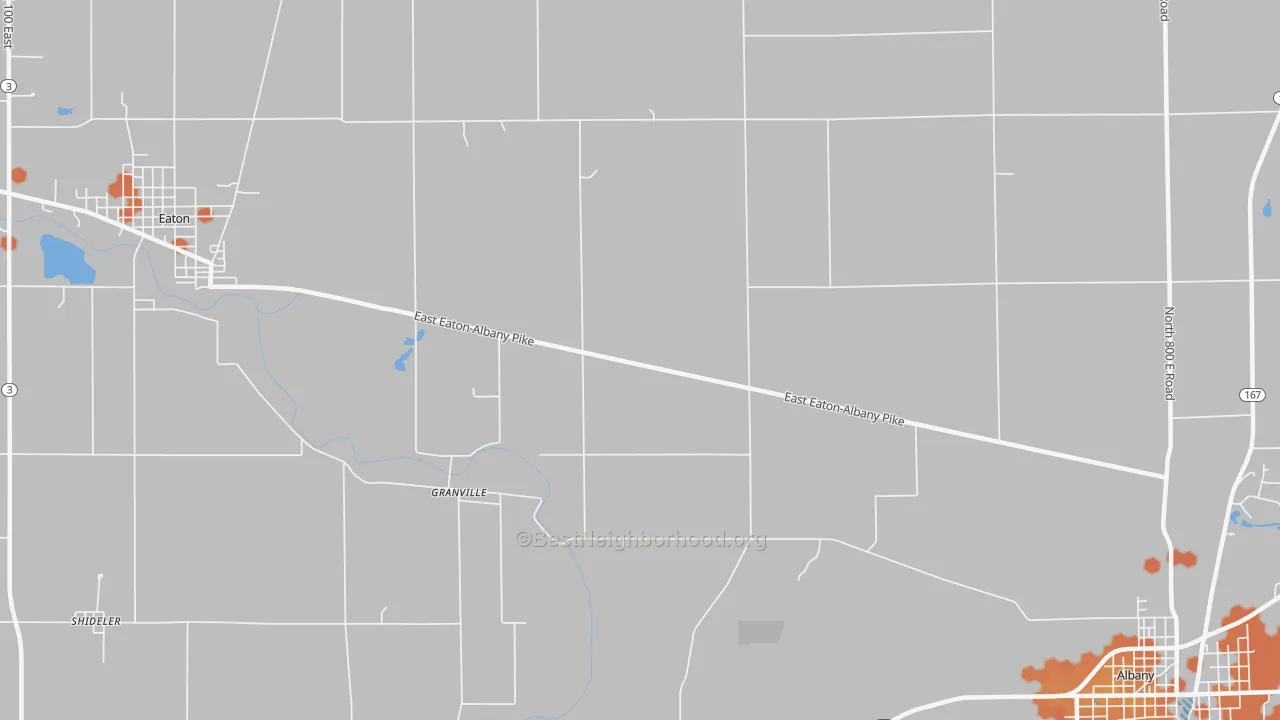 Bike Grade map of Granville, IN