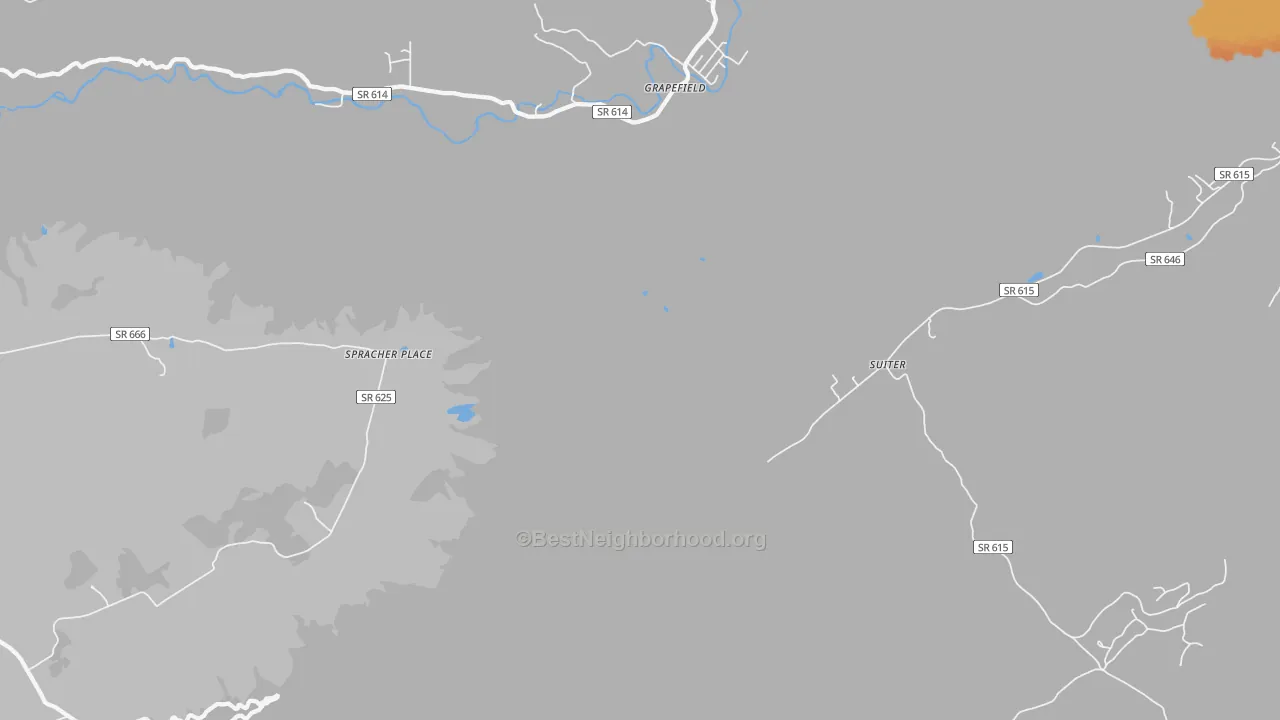 Bike Grade map of Grapefield, VA