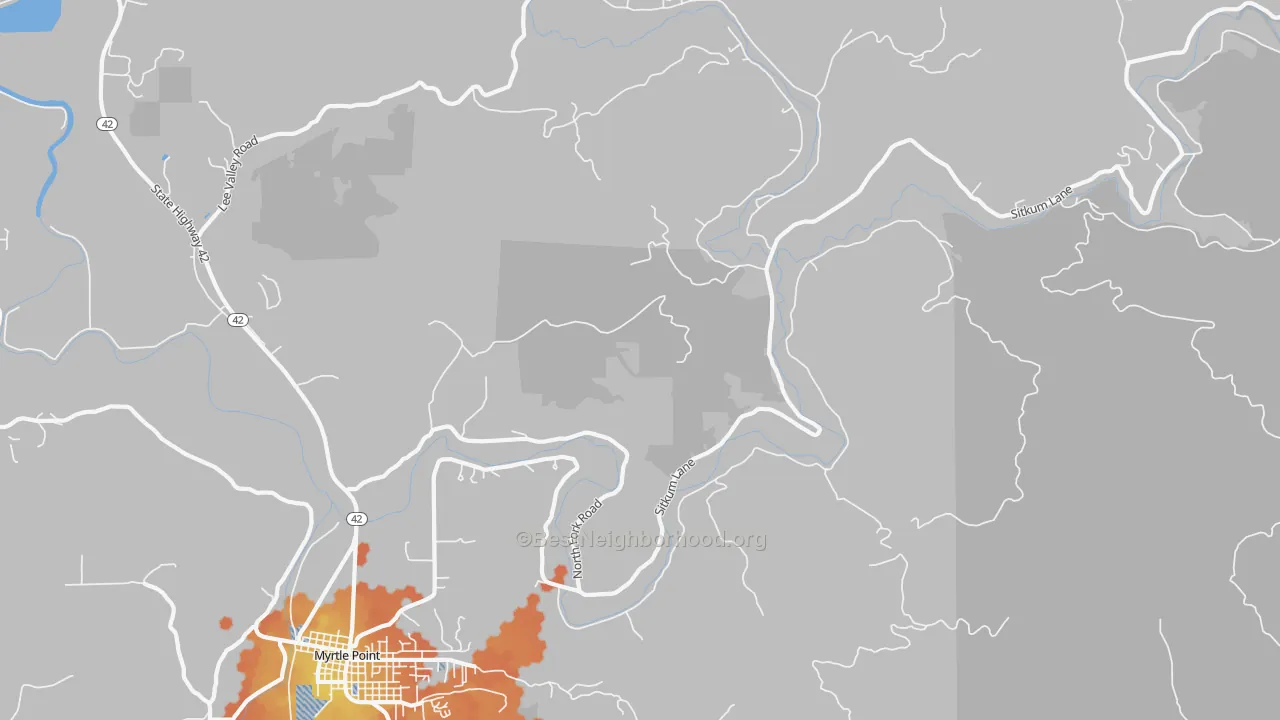 Bike Grade map of Gravelford, OR